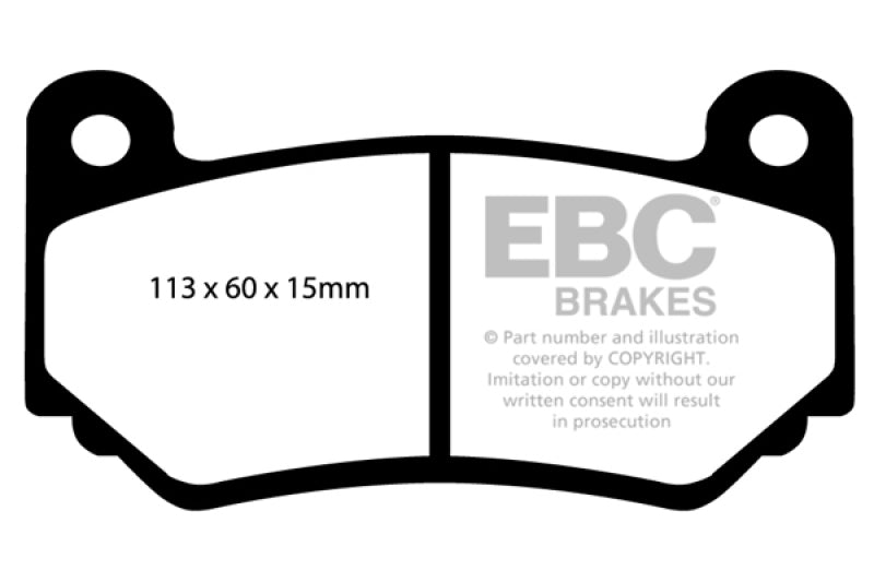 EBC 08-11 Lotus Exige 1.8 Supercharged (240) Yellowstuff Front Brake Pads - 0