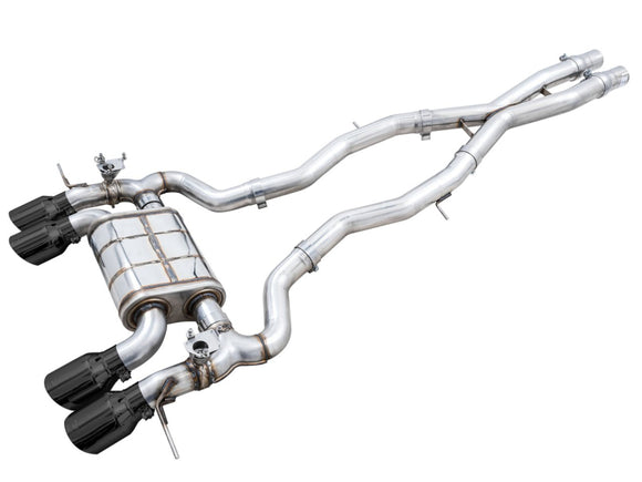 AWE Tuning SwitchPath Cat-Back Exhaust for BMW G8X M3/M4 - Diamond Black Tips