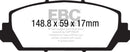 EBC 12+ Acura RDX 3.5 Greenstuff Front Brake Pads-3