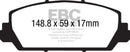 EBC 12+ Acura RDX 3.5 Yellowstuff Front Brake Pads-3