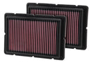 K&N Replacement Air Filter 05-09 Ferrari F360 11.125in O/S Length x 7.625 O/S Width x 1.313in H-1