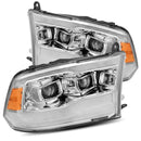 AlphaRex 09-18 Dodge Ram 1500HD PRO-Series Projector Headlights Plank Style Chrome w/Seq Signal/DRL-2