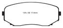 EBC 11-14 Ford Edge 2.0 Turbo Redstuff Front Brake Pads-9