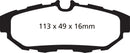 EBC 10-14 Ford Mustang 3.7 Yellowstuff Rear Brake Pads-5