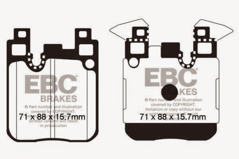 EBC 14+ BMW M3 3.0 Twin Turbo (F80) Redstuff Rear Brake Pads - 0