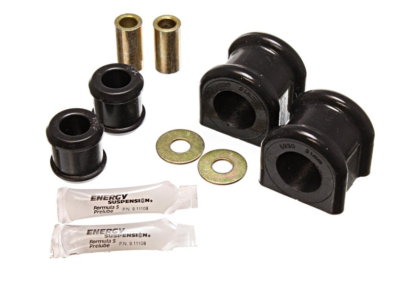 Energy Suspension 07-11 Jeep Wrangler JK Black Front 31mm Sway Bar and Endlink Bushing Set - 0