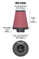 K&N Universal Clamp-On Air Filter 4in FLG / 6-1/2in B / 4-1/2in T / 7in H-3
