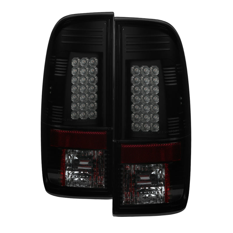 Spyder Ford F150 side 97-03/F250 Super Duty 99-07 LED Tail Lights Blk Smke ALT-YD-FF15097-LED-BSM - 0