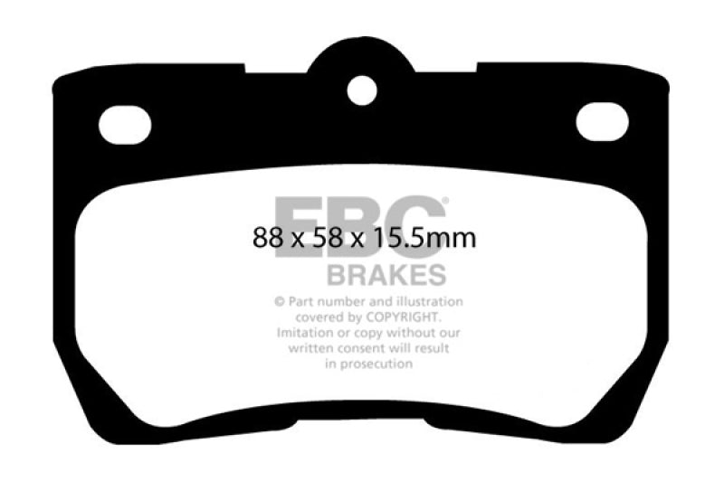 EBC 06-07 Lexus GS300 3.0 Redstuff Rear Brake Pads - 0