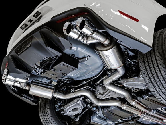 AWE Tuning 2018+ Ford Mustang GT (S550) Cat-Back Exhaust - Touring Edition (Quad Chrome Silver Tips)