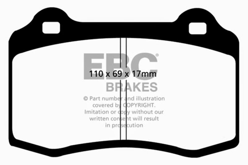 EBC 96-03 Alfa Romeo GTV 3.0 (Brembo) Redstuff Front Brake Pads - 0