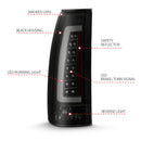 ANZO 1999-2000 Cadillac Escalade LED Taillights Black Housing Smoke Lens Pair-5