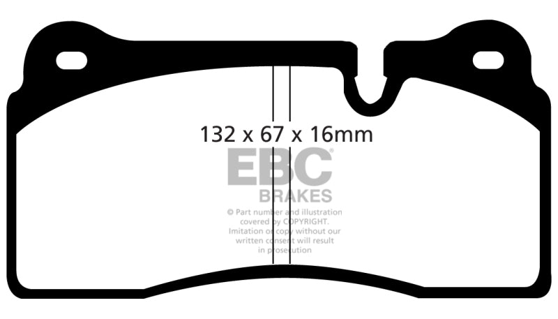 EBC 08-17 Audi R8 4.2L/5.2L Yellowstuff Rear Brake Pads - 0