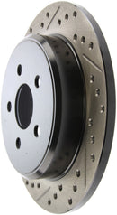 StopTech 03-09 Chrysler PTCruiser Tur / 03-05 Dodge Neon SRT-4 Rear Right Slotted & Drilled Rotor-7