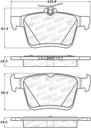 StopTech 2014 Acura TSX Sport Performance Rear Brake Pads-1