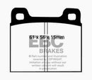 EBC 64-69 Porsche 911 2.0 (M Caliper) (Solid front rotor) Yellowstuff Front Brake Pads-2