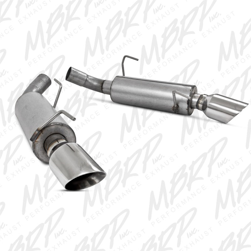 MBRP 05-10 Ford Mustang GT 5.0/Shelby GT500 Dual Mufflers Axle Back Split Rear AL - 0