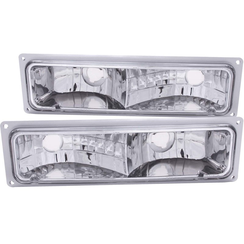 ANZO 1988-1998 Chevrolet C1500 Euro Parking Lights Chrome - 0