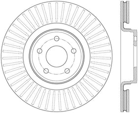 StopTech 14.5+ Ford Focus ST Front Right Slotted Performance Rotor