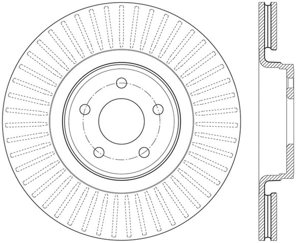 StopTech 14.5+ Ford Focus ST Front Right Slotted Performance Rotor