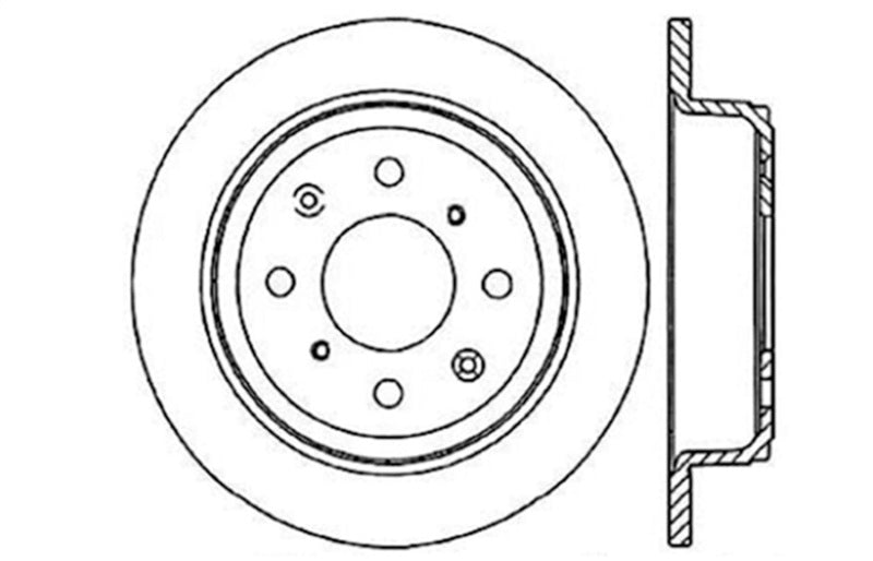 StopTech 90-96 Acura Integra / 97-01 Integra (Exc. Type R) Slotted & Drilled Right Rear Rotor - 0