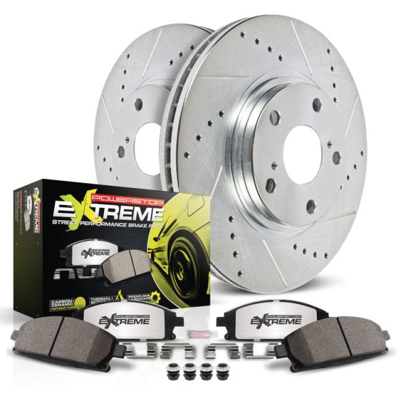Power Stop 11-14 Ford Mustang Rear Z26 Street Warrior Brake Kit - 0