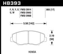 Hawk 13-15 Honda Civic Si DTC-60 Front Race Brake Pads-4