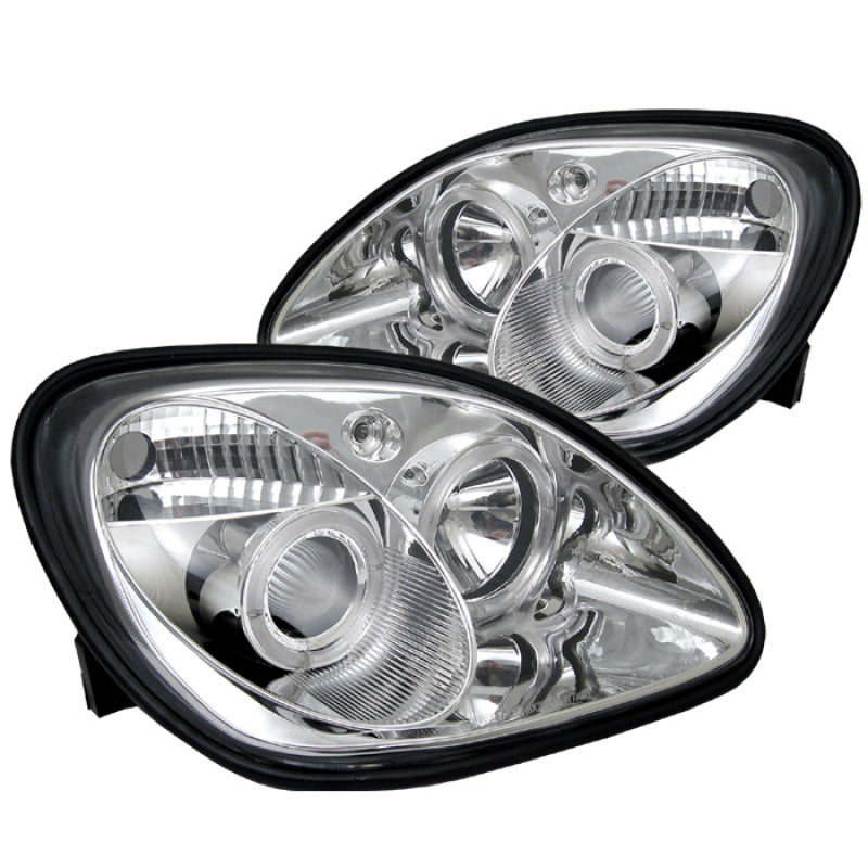 Spyder Mercedes Benz SLK 98-04 Projector Halogen Model- LED Halo Chrm PRO-YD-MBSLK98-1PC-HL-C - 0