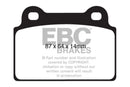 EBC 08-16 Mitsubishi Lancer Evo 10 2.0 Turbo (1 piece rotor) Redstuff Rear Brake Pads-2