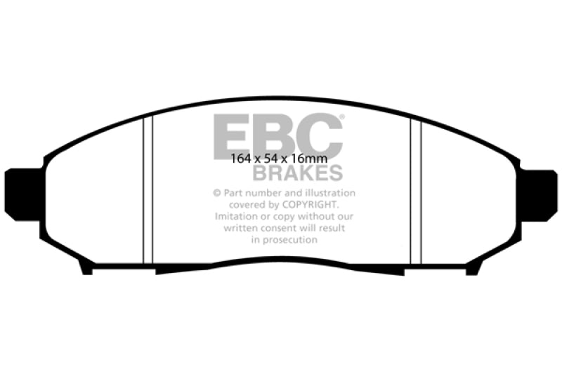 EBC 05+ Nissan Frontier 2.5 2WD Greenstuff Front Brake Pads - 0