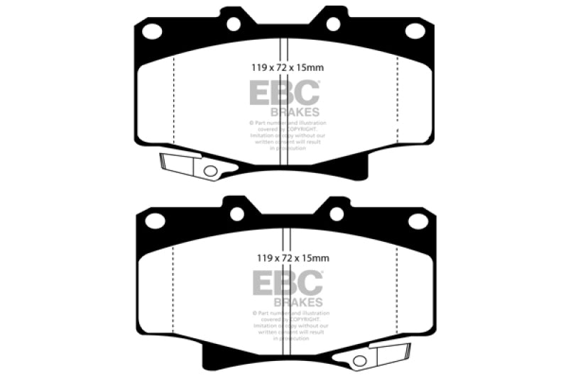 EBC 96-97 Lexus LX450 4.5 Yellowstuff Front Brake Pads - 0