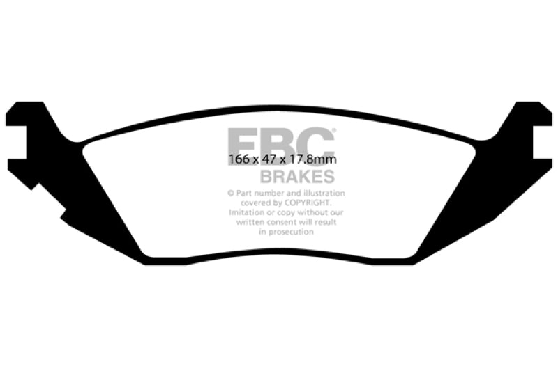 EBC 2019+ Ram 1500 Classic 3.6L/5.7L Yellowstuff Rear Brake Pads - 0