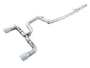 AWE Tuning Ford Focus RS Track Edition Cat-Back Exhaust - Chrome Silver Tips-1