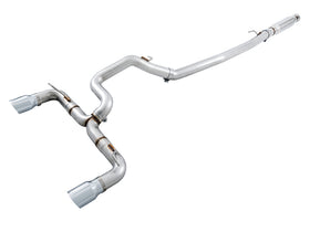 AWE Tuning Ford Focus RS Track Edition Cat-Back Exhaust - Chrome Silver Tips