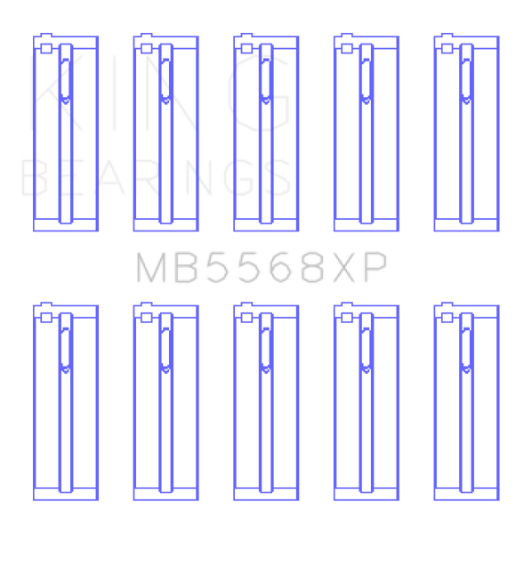 King Engine Bearings Acura D16A1/97-01 Honda H22A4/98+ F23A Performance Main Bearing Set - Size STD