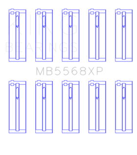 King Engine Bearings Acura D16A1/97-01 Honda H22A4/98+ F23A Performance Main Bearing Set - Size STDX