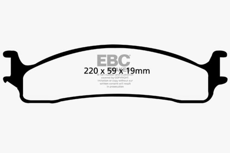 EBC 06-11 Dodge Ram 1500 Mega Cab 2WD Yellowstuff Front Brake Pads - 0