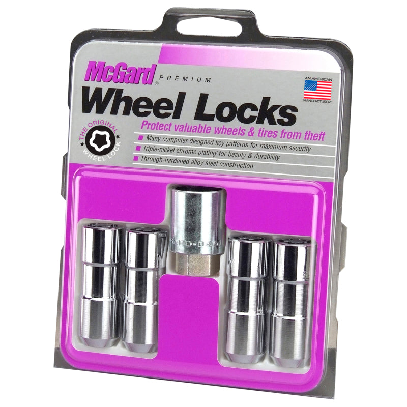 McGard Wheel Lock Nut Set - 4pk. (Cone Seat Duplex) 9/16-18 / 7/8 Hex / 2.5in. Length - Chrome - 0