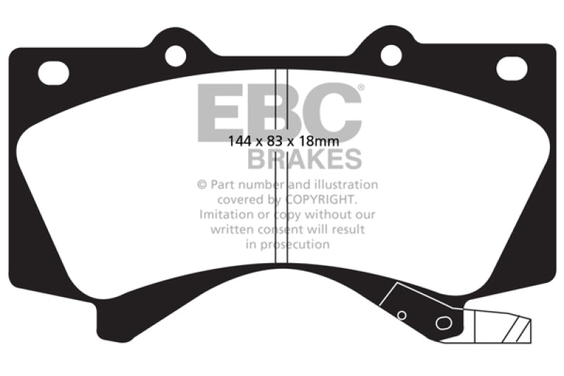 EBC 08+ Lexus LX570 5.7 Extra Duty Front Brake Pads - 0