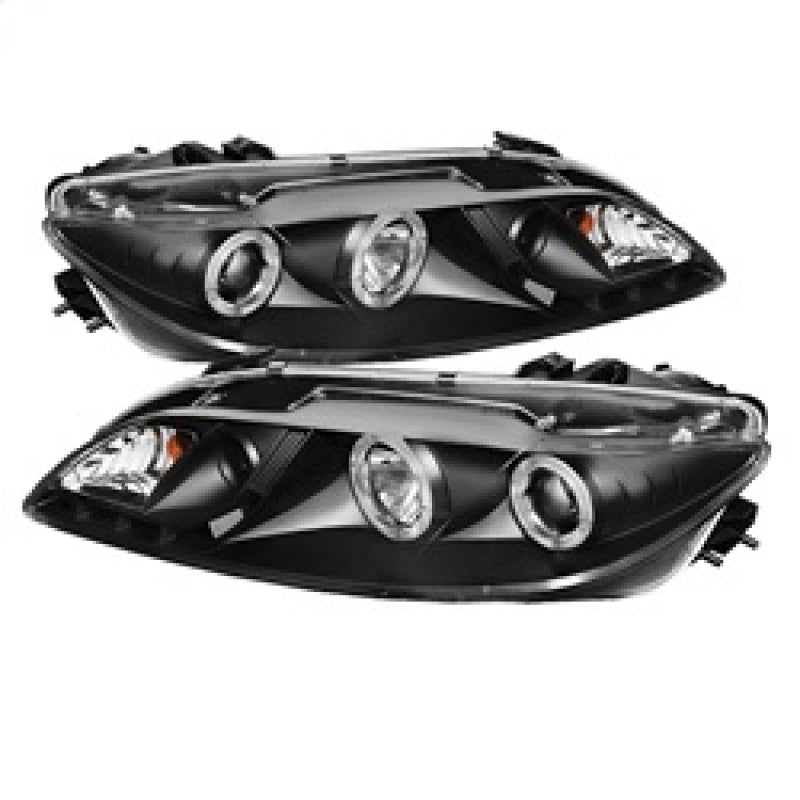 Spyder Mazda 6 03-05 With Fog Lights Projector Headlights LED Halo DRL Blk PRO-YD-M603-FOG-DRL-BK - 0