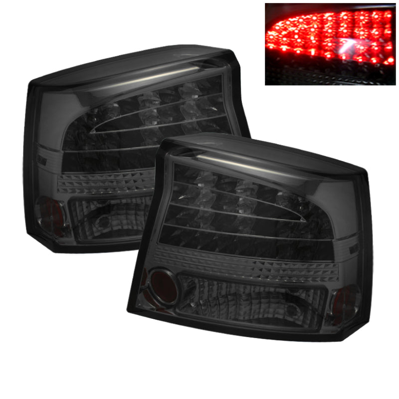 Spyder Dodge Charger 06-08 LED Tail Lights Smoke ALT-YD-DCH05-LED-SM - 0