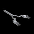MBRP 18-20 Ford Mustang GT 5.0 w/ Quad Tip Active Exhaust Cat Back Split Rear T304 w/ Carb Fib Tips-1