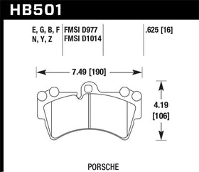 Hawk 2007-2014 Audi Q7 Premium HPS 5.0 Front Brake Pads - 0