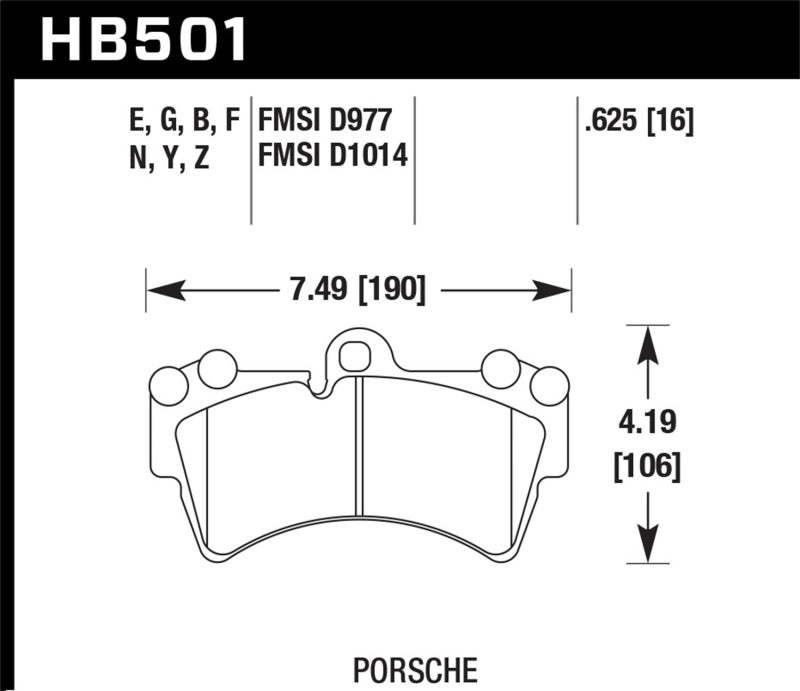 Hawk 2007-2014 Audi Q7 Premium HPS 5.0 Front Brake Pads - 0