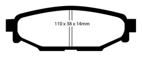 EBC 08-10 Subaru Impreza 2.5 Bluestuff Rear Brake Pads - 0