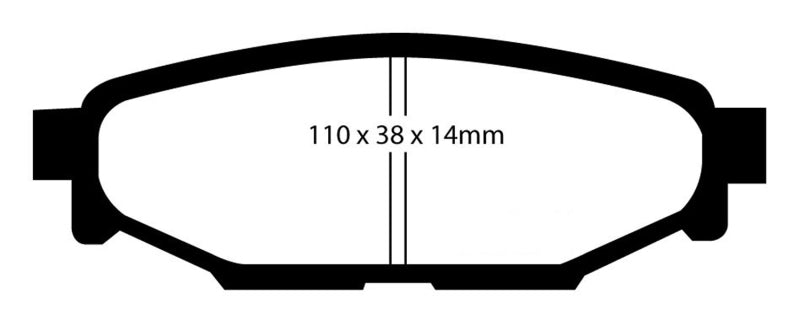 EBC 08-10 Subaru Impreza 2.5 Bluestuff Rear Brake Pads - 0