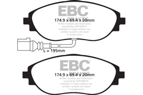 EBC 12+ Volkswagen CC 3.6 Ultimax2 Front Brake Pads - 0