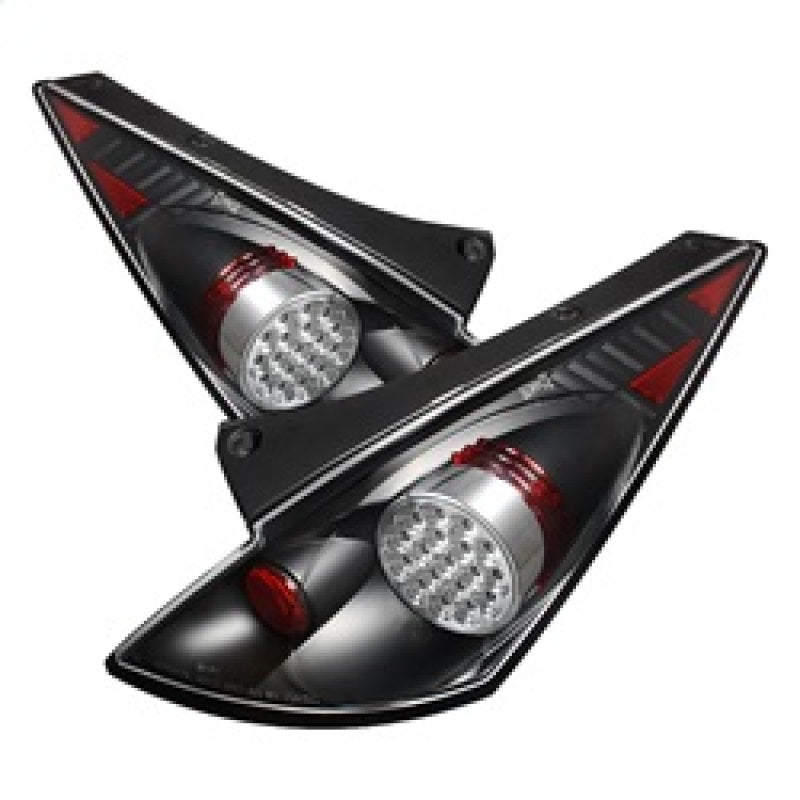 Spyder Nissan 350Z 03-05 LED Tail Lights Black ALT-YD-N350Z02-LED-BK - 0