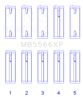 King Engine Bearings Audi A4 1.8L AEB Performance Main Bearing Set - Size STD - 0