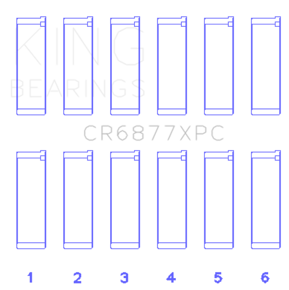 King Engine Bearings BMW S54B32 3.2L Coated Performance Rod Bearing Set